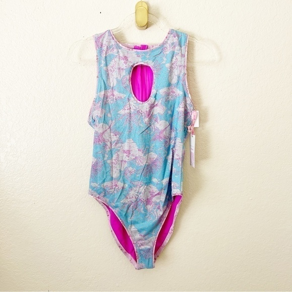 NEW loveshackfancy x Hurley eyelet paisley one piece swimsuit size M - Picture 8 of 12